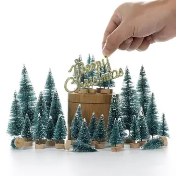 1 Комплект Полезной миниатюрной имитации Рождественской елки, мини-Рождественской елки, портативной Мини-искусственной Рождественской елки, декорации для домашнего офиса, общежития, декора Сцены.