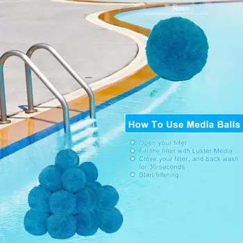 1 пакет шарикового фильтра для аквариума Effective Blue Для поддержания чистоты шарикового фильтра для бассейна Предметы домашнего обихода