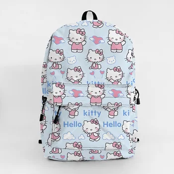 10 Стилей Серии Sanrio Kitty Cat CartoonSurroundingLarge Холщовый Рюкзак Hello Kitty Рюкзак Повседневный Студенческий Школьный Рюкзак Подарок