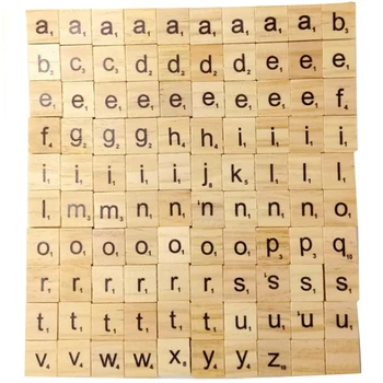 100 шт. в комплекте плитка с алфавитом для детского сада ручной работы, деревянный набор букв с цифрами, именная бирка, слово для скрапбукинга