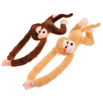 2 шт. Гигантские мягкие игрушки для девочек-обезьян, Плюшевые игрушки для рук, украшают Хлопчатобумажную детскую