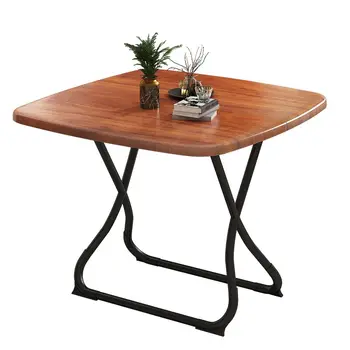 2023 Складной обеденный стол Бытовой Складной Простой Квадратный стол для маленькой квартиры, Переносная выдвижная мебель для дома из массива дерева