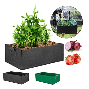 3 размера, квадратные горшки для выращивания овощей, тканевые горшки для выращивания садовых цветов, инструменты для выращивания овощей, сумки для посадки овощей, горшок для овощей, дышащий