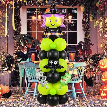 34шт Воздушные шары на Хэллоуин тыква кошка призрак Украшение из алюминиевой пленки воздушными шарами Happy Halloween для домашнего декора