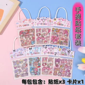 40 упаковок мультяшных наклеек Sanrio Melody Guka Materials, детские игрушки, наклейки Kawaii, магазин канцелярских товаров оптом