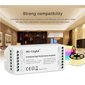 5-Канальный контроллер серии высокопроизводительных усилителей Miboxer PA5 и все светодиоды типа PWM, Контроллер для RGB RGBW RGBWW RGB CCT