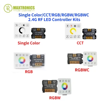 5V 12V 24V 2.4G RF Переключатель Затемнения Управление 86Touch Панель Дистанционного Управления Для контроллера Одноцветная/CCT/RGB/RGBW/RGBWC (RGB + CCT) Светодиодная лента