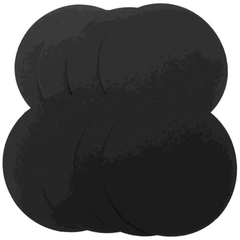 8 шт. круглый картон для рисования мандалы Картон для рисования мандалы из крафт-бумаги (черный)
