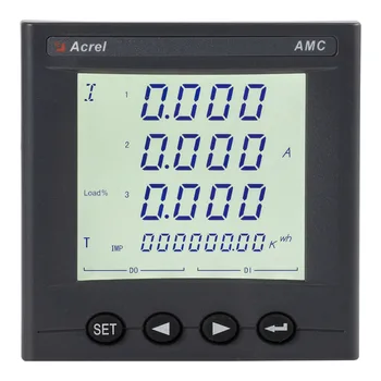Acrel AMC96L-E4/KC Трехфазный Многофункциональный панельный счетчик энергии переменного тока, цифровой ЖК-дисплей со связью RS485