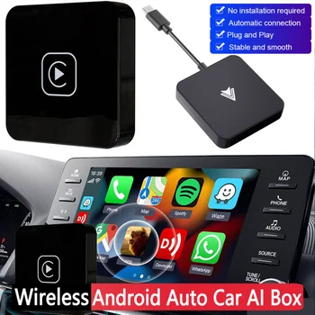 Android Auto Беспроводной Адаптер, Подключенный К Беспроводной Сети Andriod Auto Dongle Bluetooth 5,0 5G WiFi TYPE-C USB для Android Auto Vehicle