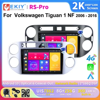 EKIY 2K Экран CarPlay Радио Для Фольксваген Тигуан 1 NF 2006-2016 Android Auto 4G Автомобильный Мультимедийный Плеер 2Din GPS Авторадио