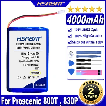 HSABAT 800T 830P 820P Аккумулятор емкостью 4000 мАч для Proscenic 800T 830P 820P Робот-Пылесос Аккумуляторные Аксессуары Батареи