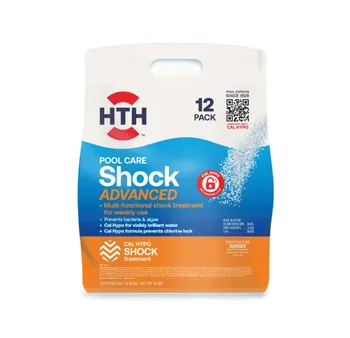 HTH Pool Care Shock Advanced для плавательных бассейнов, 1 фунт (упаковка из 12 штук) Предотвращает появление бактерий и водорослей