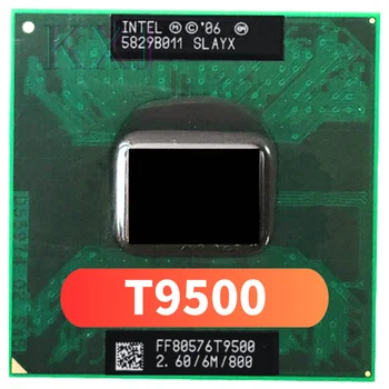 Intel Core 2 Duo T9500 SLAQH SLAYX с частотой 2,6 ГГц Используется двухъядерный двухпоточный процессор 6M 35W Socket P