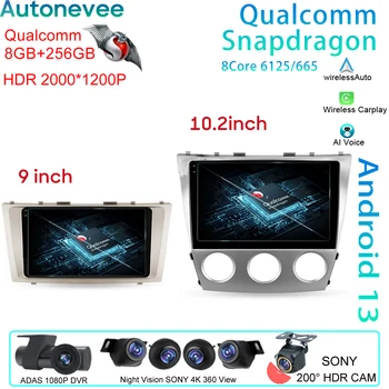 Qualcomm для Toyota Camry 6 XV 40 50 2006 - 2011 Android Auto Автомобильный радиоприемник Мультимедийный видеоплеер GPS Навигация Carplay 5G Wifi
