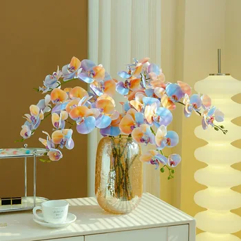 SunMade Роскошные Красочные Орхидеи Свадебные Аксессуары для дома Осенние украшения Flores Artificiales Цветы Бабочки