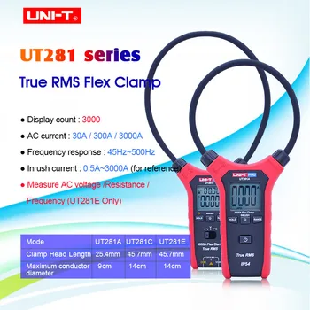 UNI-T UT281A/UT281C/UT281E True RMS Smart AC 3000A Гибкие Клещи Мультиметр Амперметр С Подсветкой дисплея