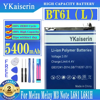 YKaiserin BT61 (L M Версия) Сменный Аккумулятор для Meizu Meizy M3 Note M3Note L681 L681H M3 Note M681 M681H Аккумулятор + Бесплатные Инструменты