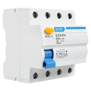 Автоматический выключатель остаточного тока BL1E-63 3P + N 63A RCCB 400V 30MA С защитой от утечки Электроэнергии Мини-автоматический выключатель