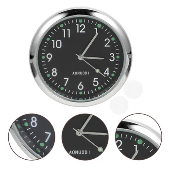 Автомобильные цифровые часы, декоративные металлические простые часы-палочки, светящиеся маленькие часы-липучки
