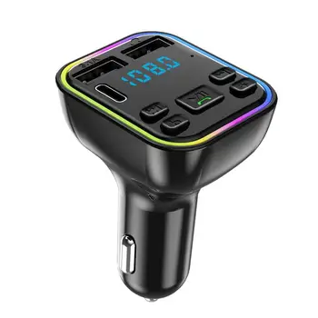 Автомобильный MP3-плеер FM-передатчик Bluetooth Автоматическое зарядное устройство Автомобильный FM-передатчик Цветные огни Беспроводной радиоприемник с U-диском