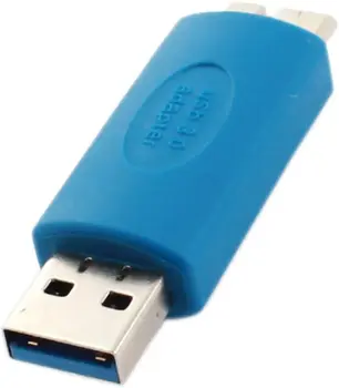 Адаптер для преобразования разъема USB 3.0 Type A в разъем Micro B Синий