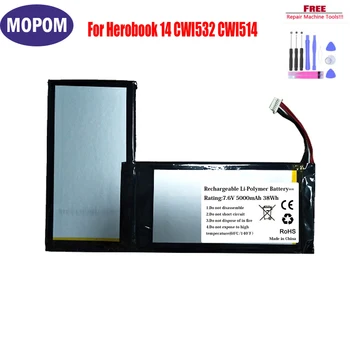 Аккумулятор для ноутбука Chuwi для Herobook 14 CWI532 CWI514 H-38130200P 7,6V 5000 mAh 38Wh 7PIN 7line 10PIN 7line Новый + инструменты