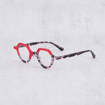 Ацетатные овальные очки Винтажные Мужские Очки для близорукости в многоугольной оправе по рецепту врача Женские Очки в Корейском японском стиле Eyewear76813