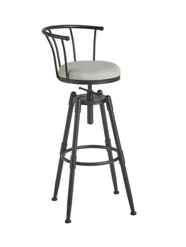 Барный стул Peacock iron с высоким подъемом ножек, вращающийся барный стул, современная простая бытовая спинка, высокий табурет, барный стул