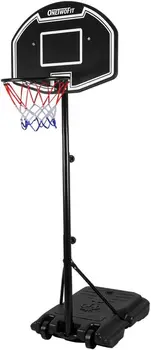 Баскетбольное кольцо, регулируемые по высоте уличные баскетбольные ворота для детей со спинкой, 2 колеса, заполняемое основание