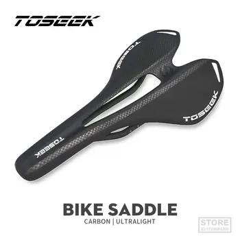 Велосипедное Седло TOSEEK из углеродного волокна Road MTB Bike Carbon Saddle105G 7 * 9 Карбоновая рейка 8 цветов