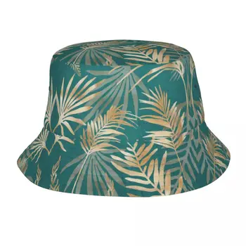 Гламурные Шляпы-ведерки с листьями Тропических растений Для мужчин и женщин, Унисекс, Летняя Кепка Рыбака с ботаническим рисунком,