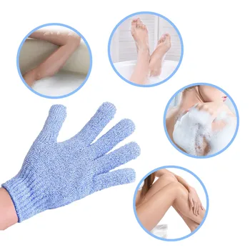 Двусторонние отшелушивающие перчатки, улучшающие текстуру кожи Синие Перчатки для душа для спа-массажа can CSV