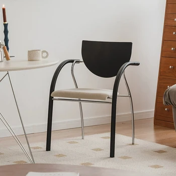 Дизайнерские Салонные Обеденные стулья Подлокотник для спальни Офисные Роскошные Уникальные стулья для макияжа Nordic Cadeiras De Jantar Мебель для спальни