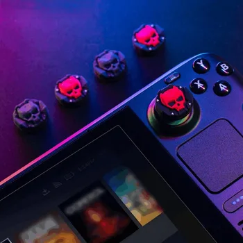 Для Nintendo Switch Case, крышка для захвата большого пальца, аксессуары, 4шт, кулиска, Череп, силиконовая кнопка, крышка для консольной игры Switch Accessorie