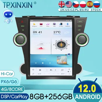 для Toyota Highlander 2009-2013 аудио 2 din android ресивер автомобильный мультимедийный DVD-плеер в стиле tesla GPS навигация