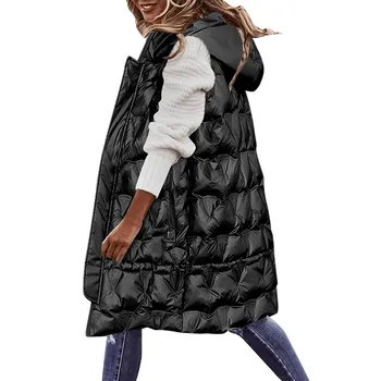 Женский однотонный блестящий жилет-куртка с утолщенным пухом и альтернативной подкладкой, тренч-куртка, зимние пальто для женщин с морозостойкостью