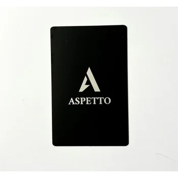 Изготовленная на заказ смарт-пустая визитная карточка с чипом для печати NFC13.56 МГц ключ контроля доступа ПВХ черная RFID металлическая карта