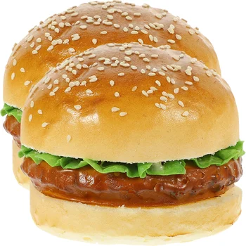 Имитированная Модель Гамбургера, Модели витрин с поддельным Хлебом, Реквизит для фотографий, Декоры, Искусственные Бургеры, Обеденный стол