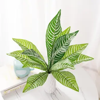 Искусственные листья, реалистичные пластиковые имитационные растения с 12 головками, Яркое не выцветающее имитационное растение для украшения