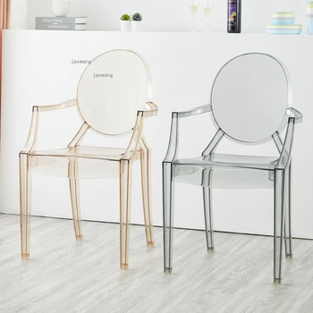 Итальянские минималистичные пластиковые обеденные стулья, современное акриловое прозрачное кресло, обеденные стулья, мебель для спальни, хрустальный макияж