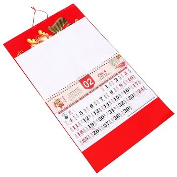 Китайский настенный календарь С прокруткой Традиционные Календари на 2024 год в бумажном стиле Новогодний Ежемесячник