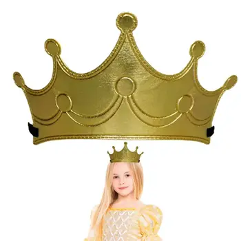 Короны на День рождения для классного косплея, Корона короля и королевы с эластичной лентой, Многоразовые детские Аксессуары для волос для детского сада