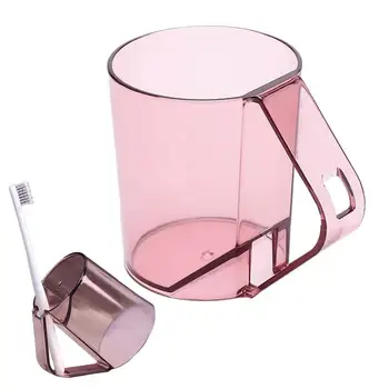 Креативная чашка для мытья Посуды Портативная пластиковая чашка для зубной щетки Пластиковая прозрачная чашка для полоскания рта Держатель зубной щетки Принадлежности для ванной комнаты