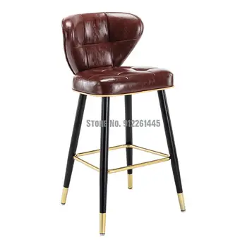 Легкий роскошный барный стул, бытовой островной стул, высокий стул, модный железный барный стул, современный простой китайский высокий табурет