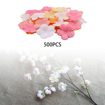 Лепестки вишневого цвета Вишневые цветы 500шт Поддельные лепестки цветов для букета предложений Тематическая вечеринка в помещении на открытом воздухе Фон для стены