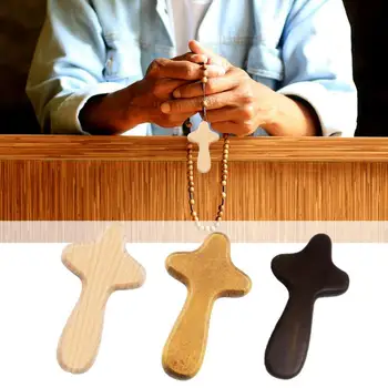 Маленькие деревянные удобные крестики Из хорошего материала, религиозный подарок для детей и взрослых, маленькие деревянные крестики, Деревянные крестики для рукоделия