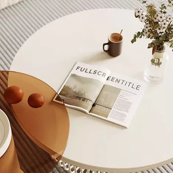 Металлический журнальный столик в прихожей Круглый Минималистичный стол для завтрака в скандинавском стиле в гостиной, столы для маникюра, мебель для гостиной Mesa