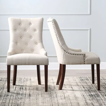 Минималистичные обеденные стулья из массива дерева, мебель для дома из Скандинавской ткани, обеденный стул со спинкой, Одноместный обеденный стул с фланелевой мягкой подушкой