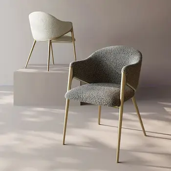 Минималистичный Удобный обеденный стул в скандинавском стиле, металлический, белый, для вечеринки, гостиничный стул, дизайнерская мебель для кухни Muebles с низкой спинкой